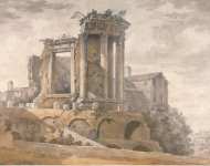 Clerisseau Charles-Louis Temple of the Sibyl in Tivoli  - Hermitage